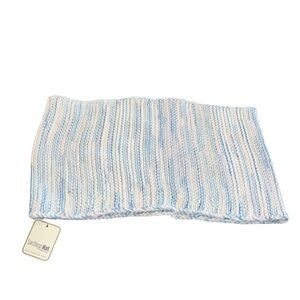 San Diego Hat Company Knit Headband Ear Warmer Blue White Pastel Striped NWT